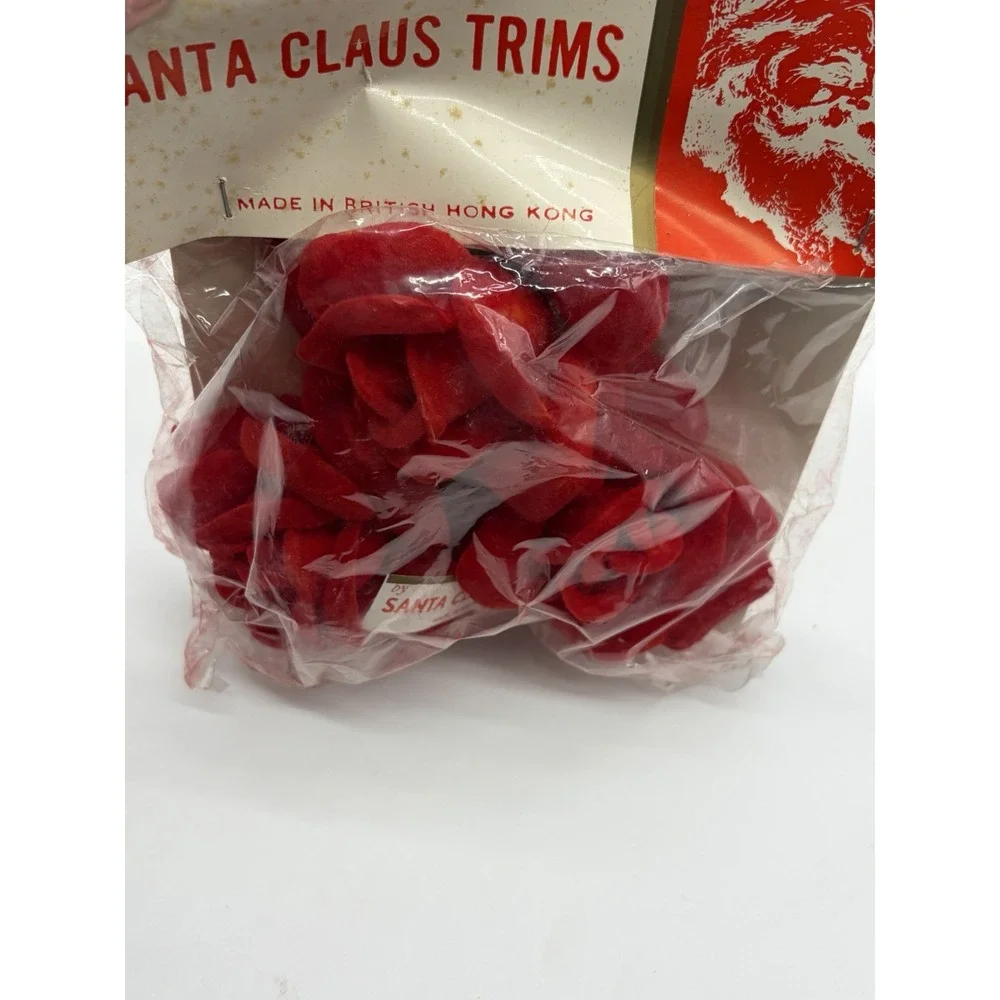 Vintage Santa's Clause Trims - Roses For Christmas Tree - British Hong Kong